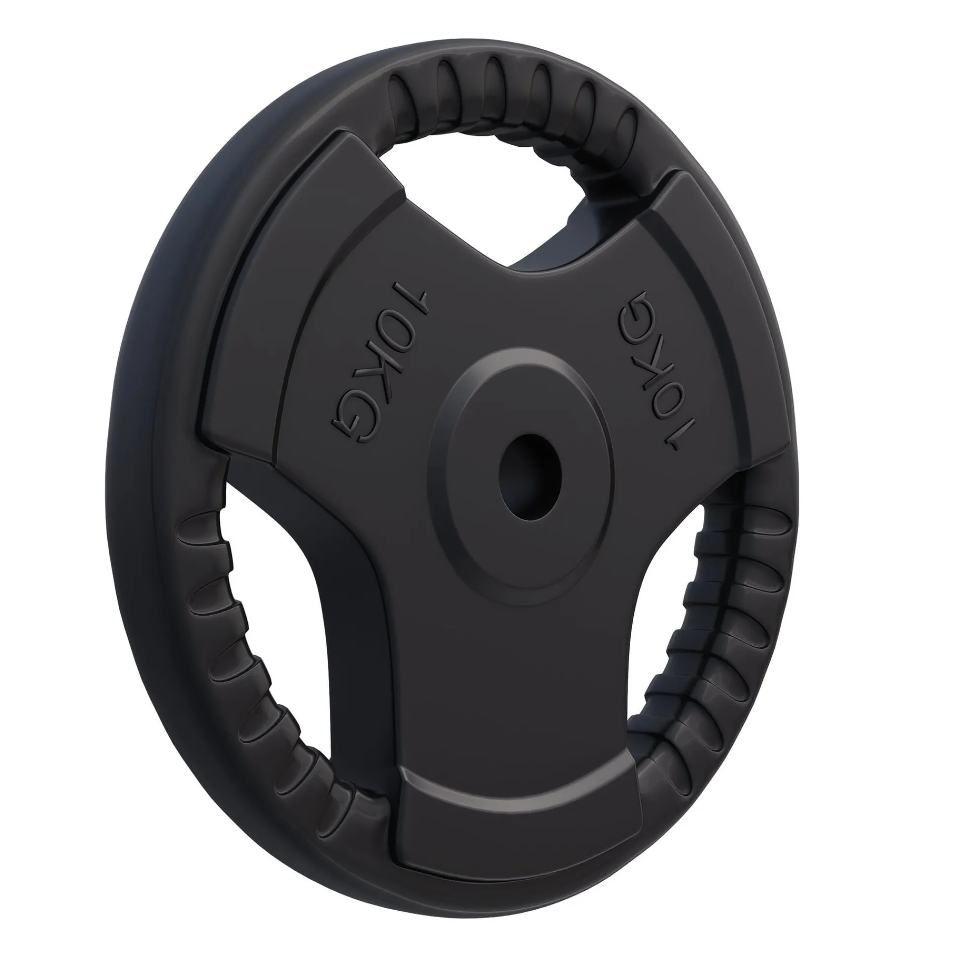 Gorilla Sports Hantelscheibe Gummi Gripper 1,25 - 25 kg Schwarz Clearance