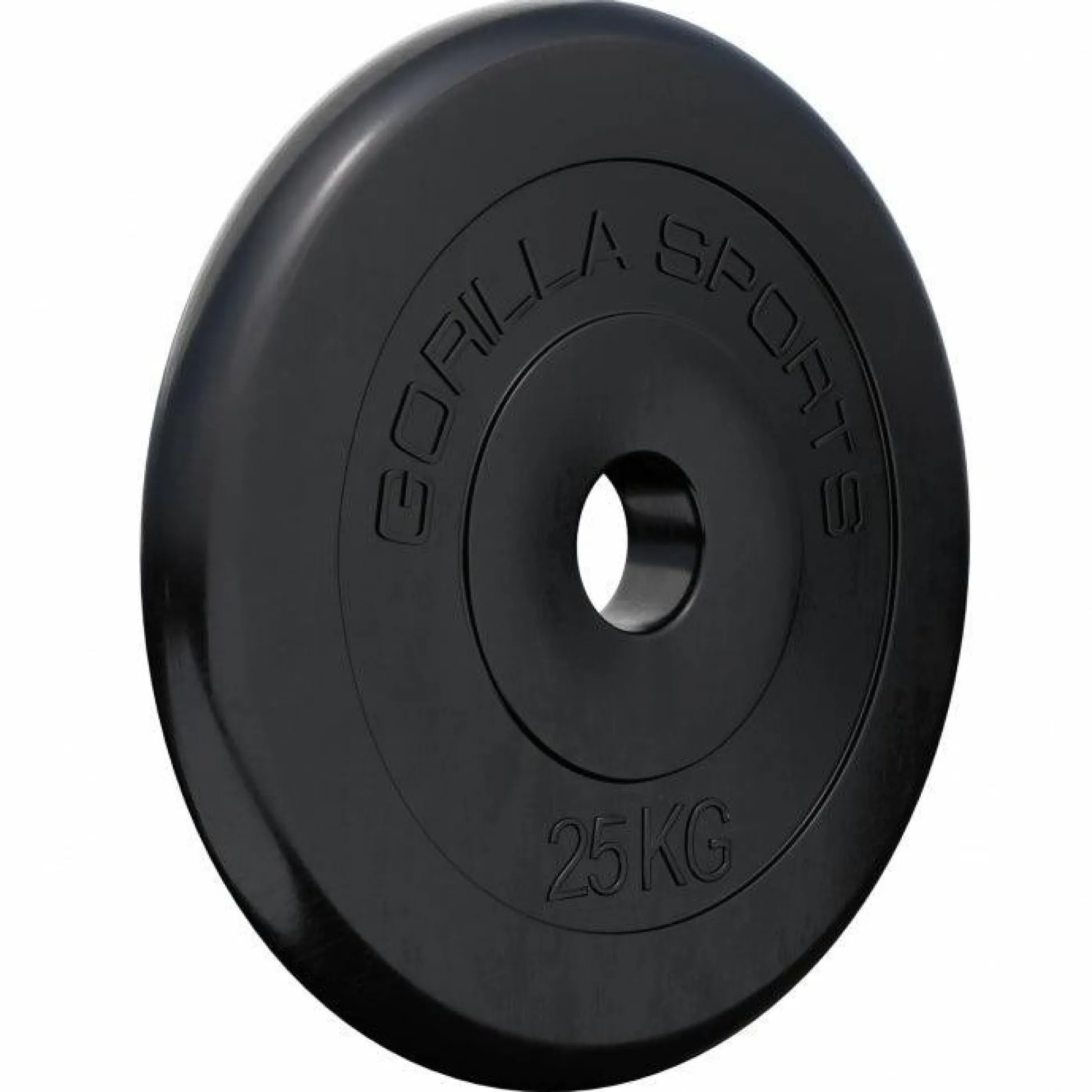 Gorilla Sports Hantelscheibe Gummi 0,5 - 25 kg Schwarz New