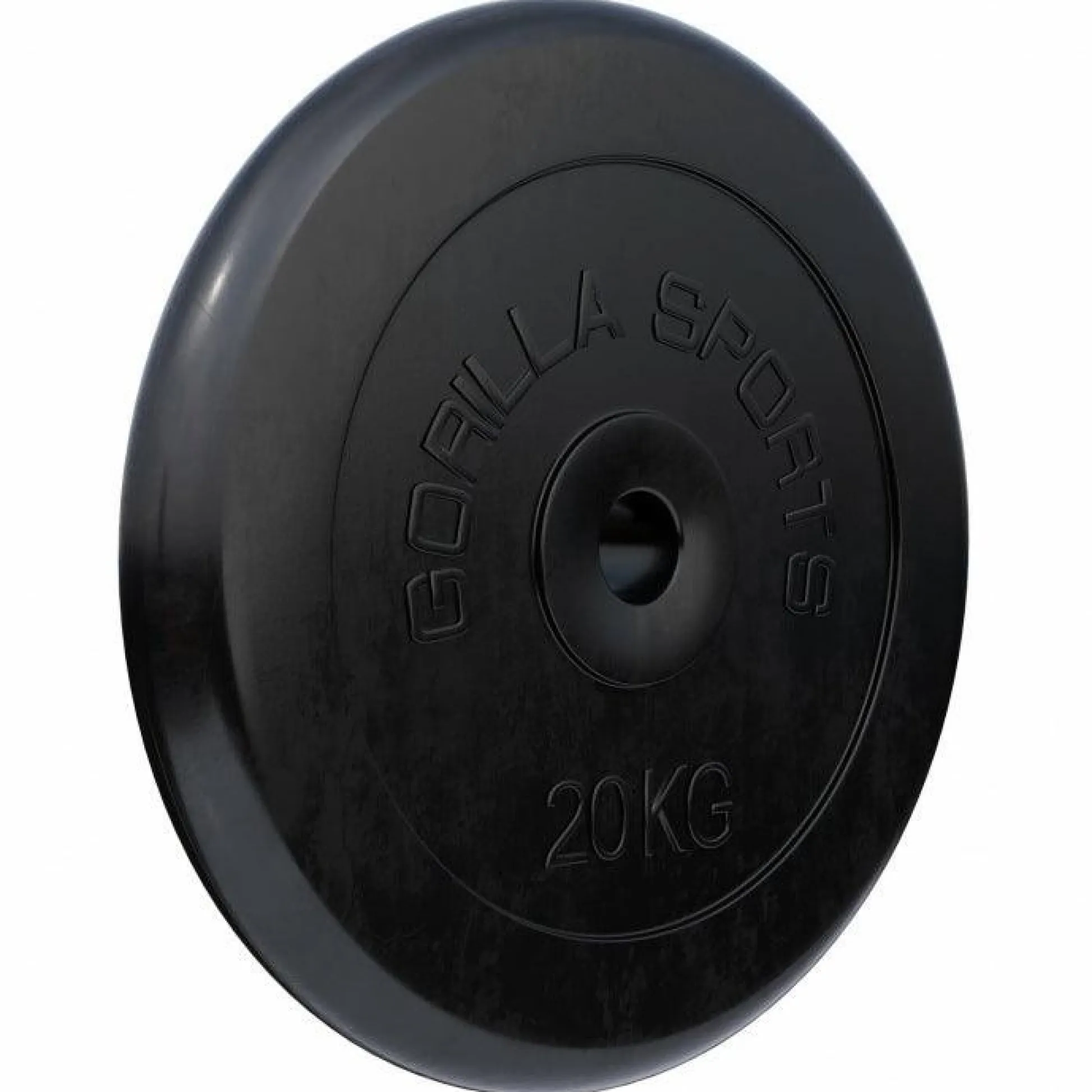 Gorilla Sports Hantelscheibe Gummi 0,5 - 25 kg Schwarz New