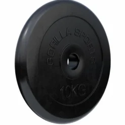 Gorilla Sports Hantelscheibe Gummi 0,5 - 25 kg Schwarz Clearance