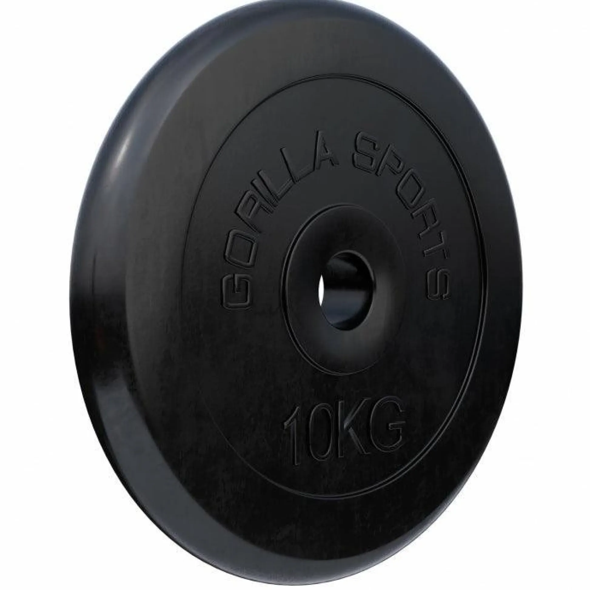 Gorilla Sports Hantelscheibe Gummi 0,5 - 25 kg Schwarz Clearance