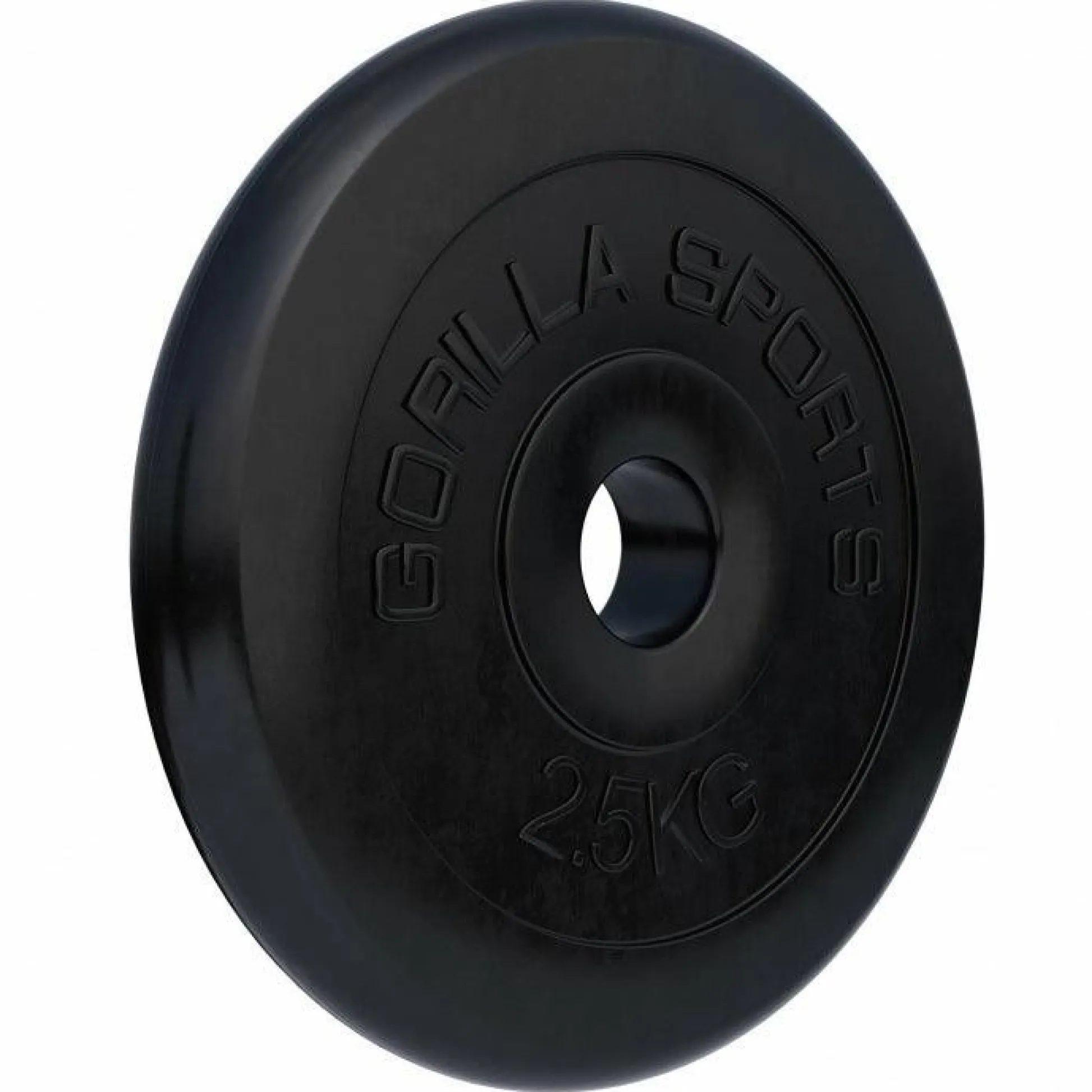 Gorilla Sports Hantelscheibe Gummi 0,5 - 25 kg Schwarz New