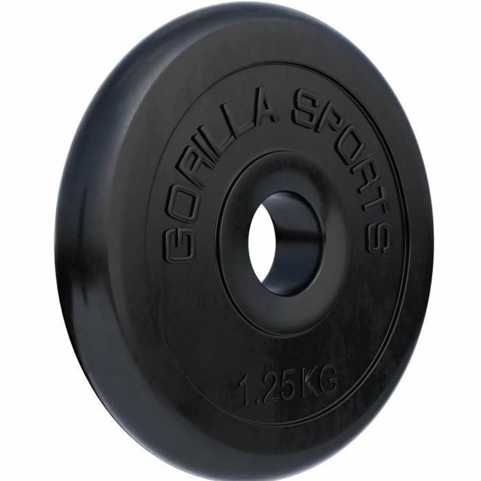 Gorilla Sports Hantelscheibe Gummi 0,5 - 25 kg Schwarz Online