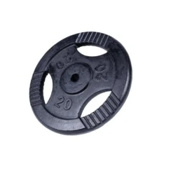 Gorilla Sports Hantelscheibe Gusseisen Gripper 0,5 - 20 kg Schwarz Hot
