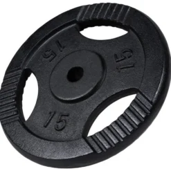 Gorilla Sports Hantelscheibe Gusseisen Gripper 0,5 - 20 kg Schwarz Discount
