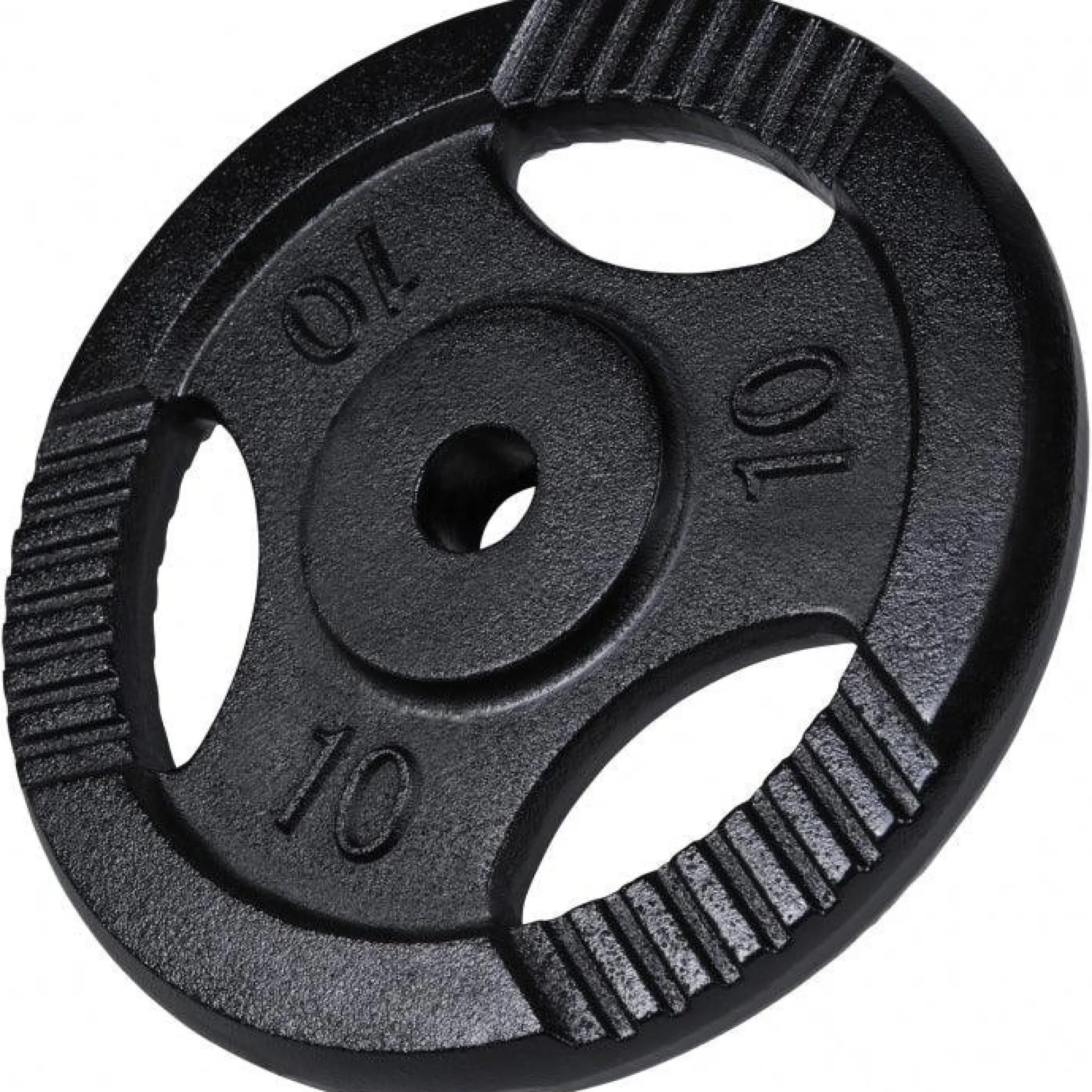 Gorilla Sports Hantelscheibe Gusseisen Gripper 0,5 - 20 kg Schwarz Sale