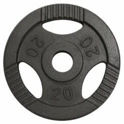 Gorilla Sports Hantelscheibe Gusseisen Gripper 0,5 - 20 kg Schwarz Sale