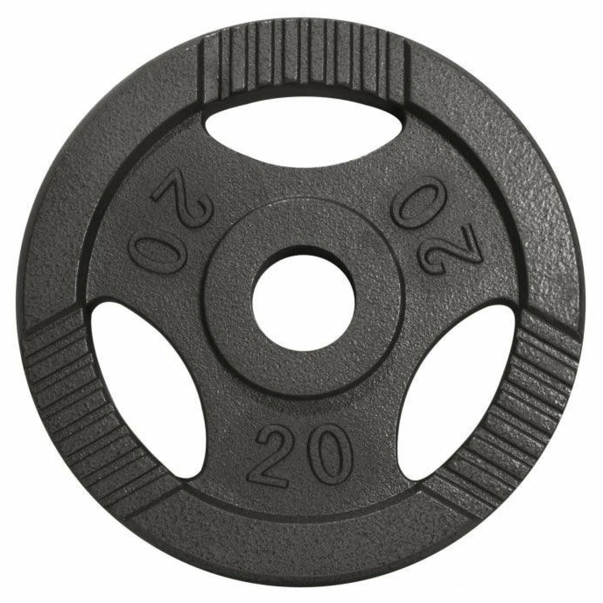 Gorilla Sports Hantelscheibe Gusseisen Gripper 0,5 - 20 kg Schwarz Sale