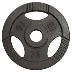 Gorilla Sports Hantelscheibe Gusseisen Gripper 0,5 - 20 kg Schwarz Sale