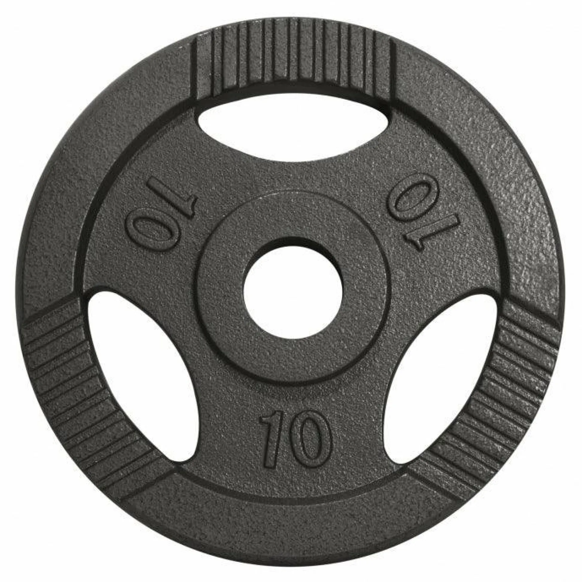 Gorilla Sports Hantelscheibe Gusseisen Gripper 0,5 - 20 kg Schwarz Best