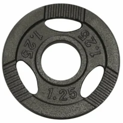 Gorilla Sports Hantelscheibe Gusseisen Gripper 0,5 - 20 kg Schwarz Best
