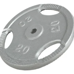 Gorilla Sports Hantelscheibe Gusseisen Gripper 0,5 - 20 kg Silber Outlet