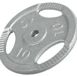 Gorilla Sports Hantelscheibe Gusseisen Gripper 0,5 - 20 kg Silber Discount