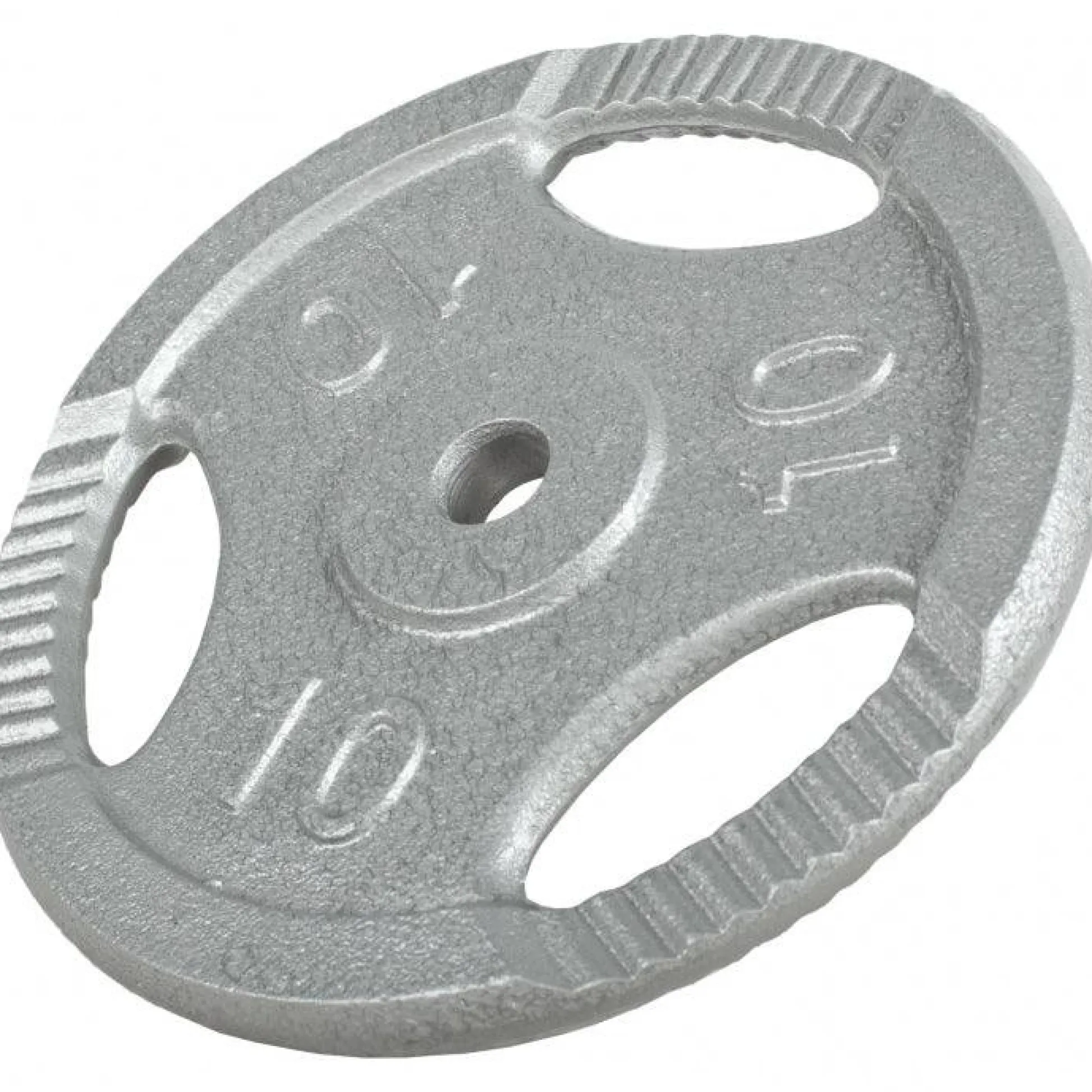 Gorilla Sports Hantelscheibe Gusseisen Gripper 0,5 - 20 kg Silber Discount