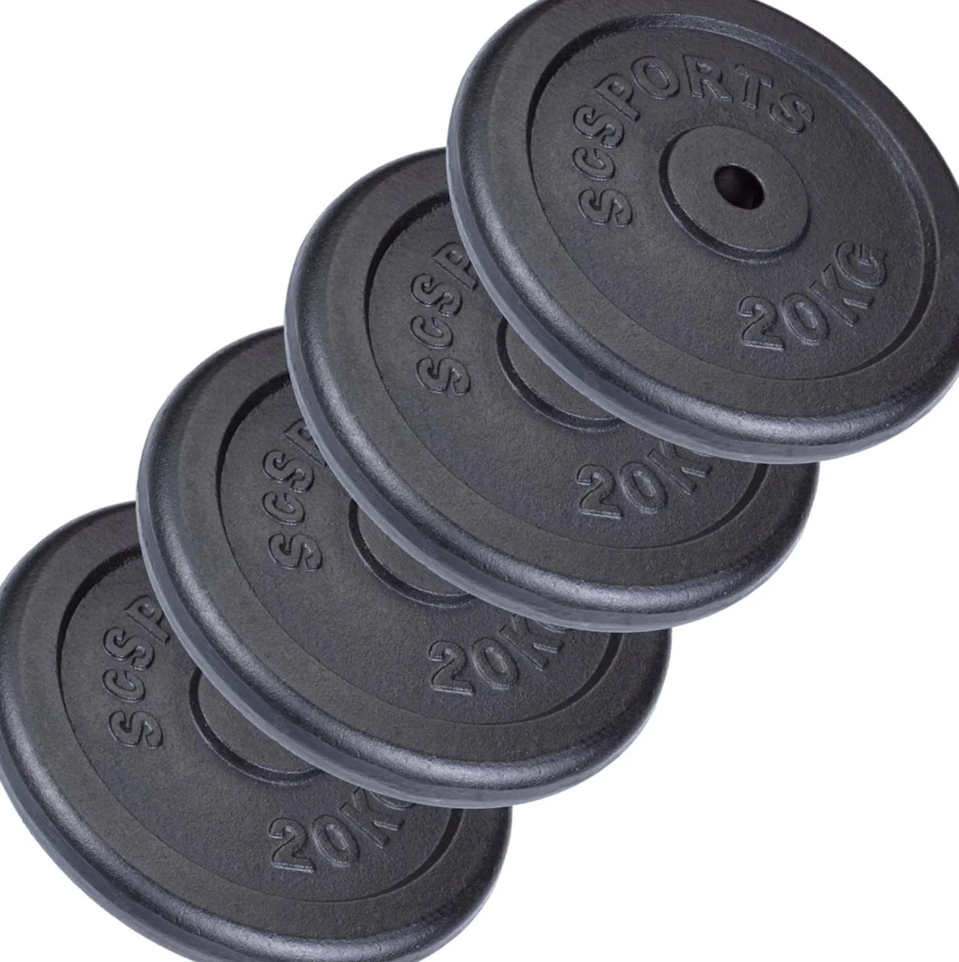 ScSports Hantelscheibe Gusseisen 20 - 120 kg Schwarz Best