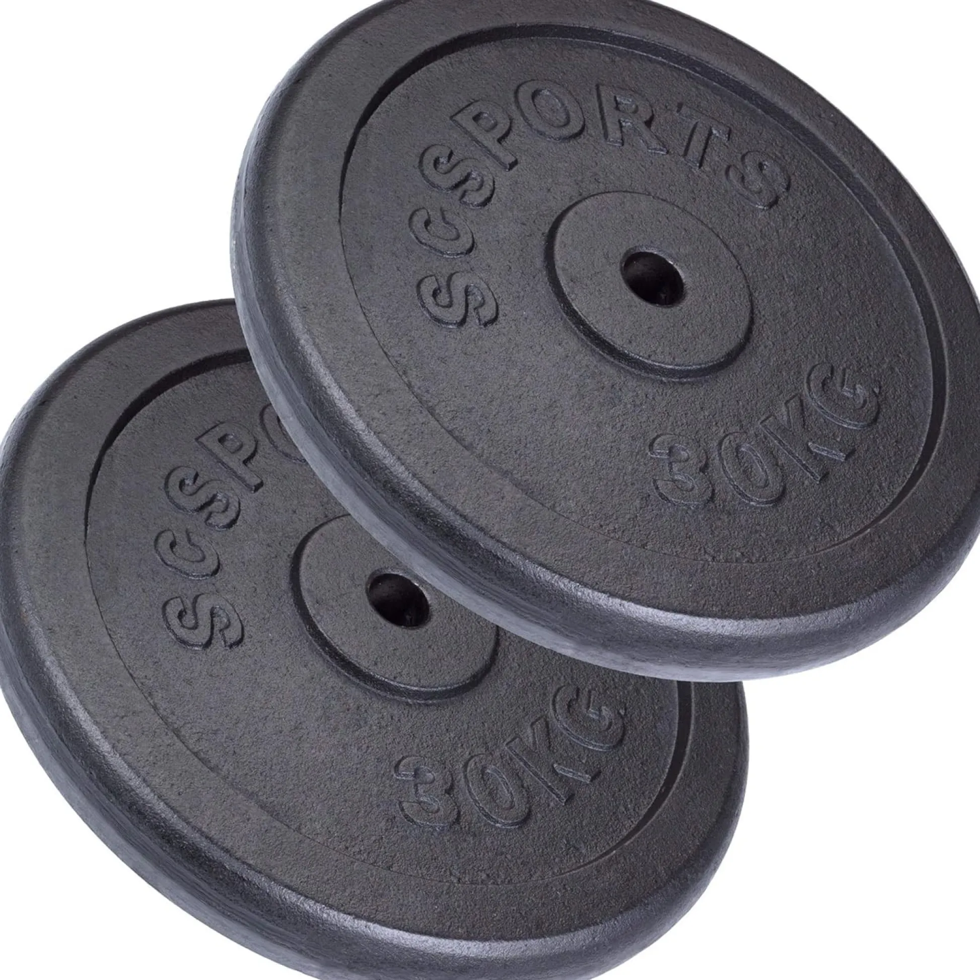 ScSports Hantelscheibe Gusseisen 20 - 120 kg Schwarz Best