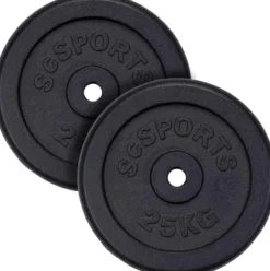 ScSports Hantelscheibe Gusseisen 20 - 120 kg Schwarz Hot