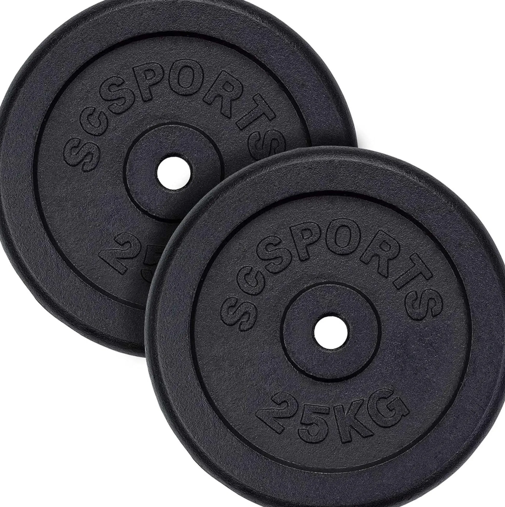 ScSports Hantelscheibe Gusseisen 20 - 120 kg Schwarz Hot
