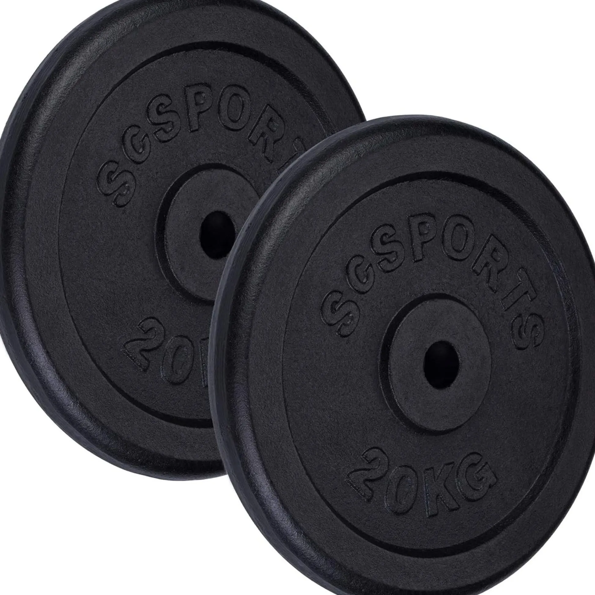 ScSports Hantelscheibe Gusseisen 20 - 120 kg Schwarz Hot