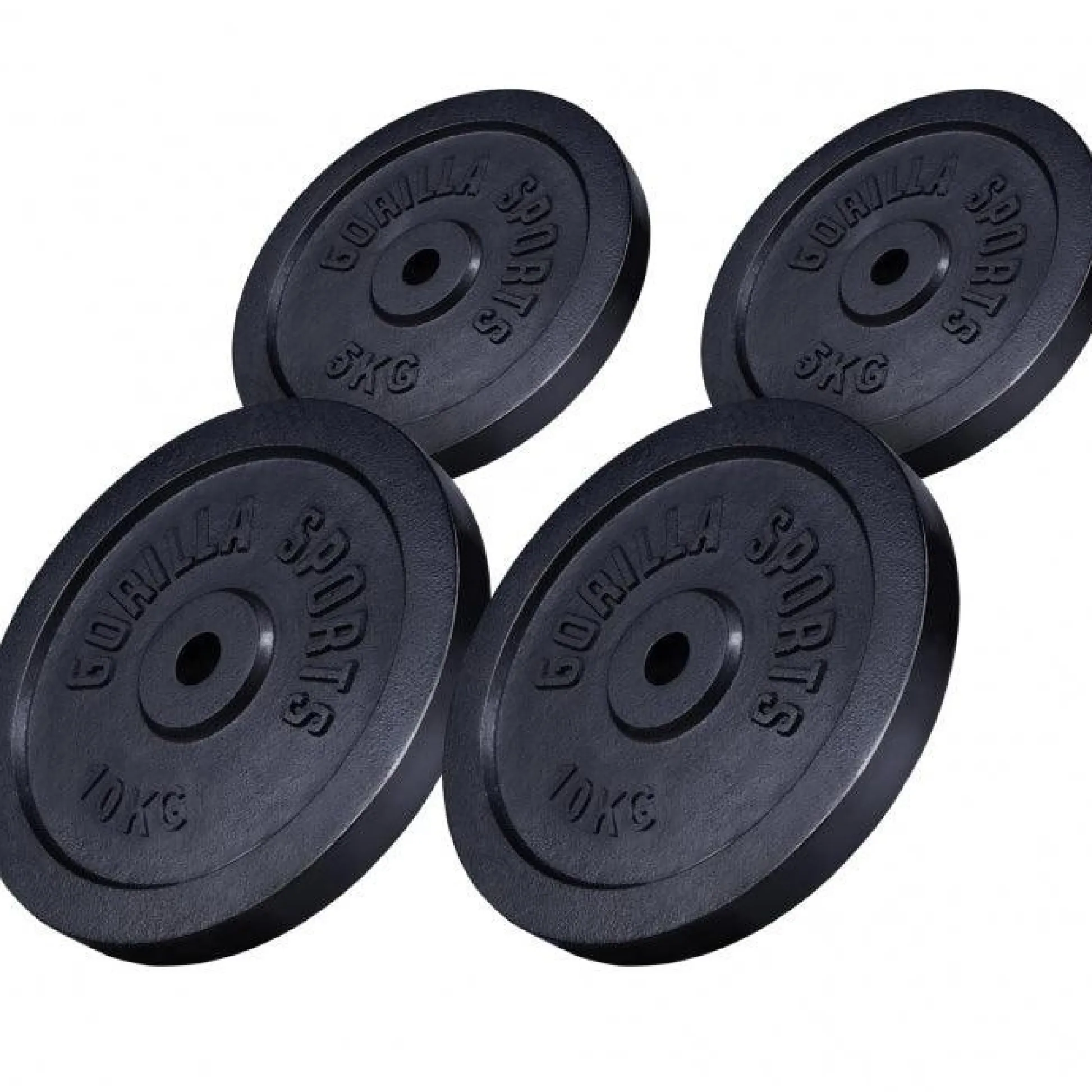 Gorilla Sports Hantelscheibe Gusseisen 0,5 - 30 kg Schwarz