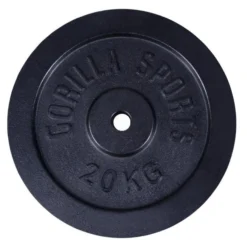 Gorilla Sports Hantelscheibe Gusseisen 0,5 - 30 kg Schwarz Discount