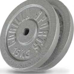 Gorilla Sports Hantelscheibe Gusseisen 0,5 - 30 kg Silber Best