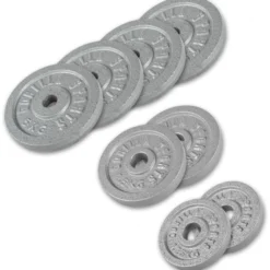 Gorilla Sports Hantelscheibe Gusseisen 0,5 - 30 kg Silber Clearance