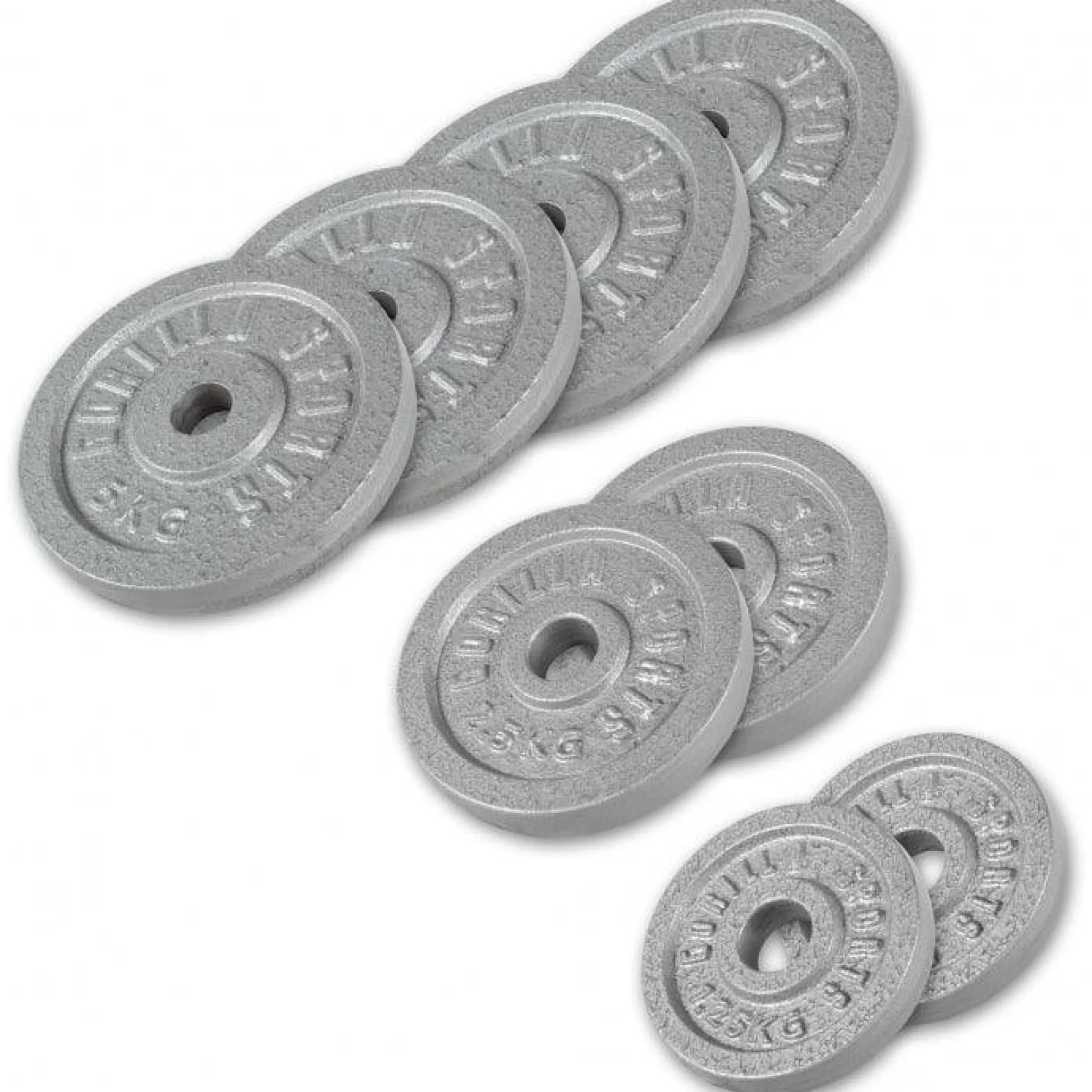 Gorilla Sports Hantelscheibe Gusseisen 0,5 - 30 kg Silber Clearance