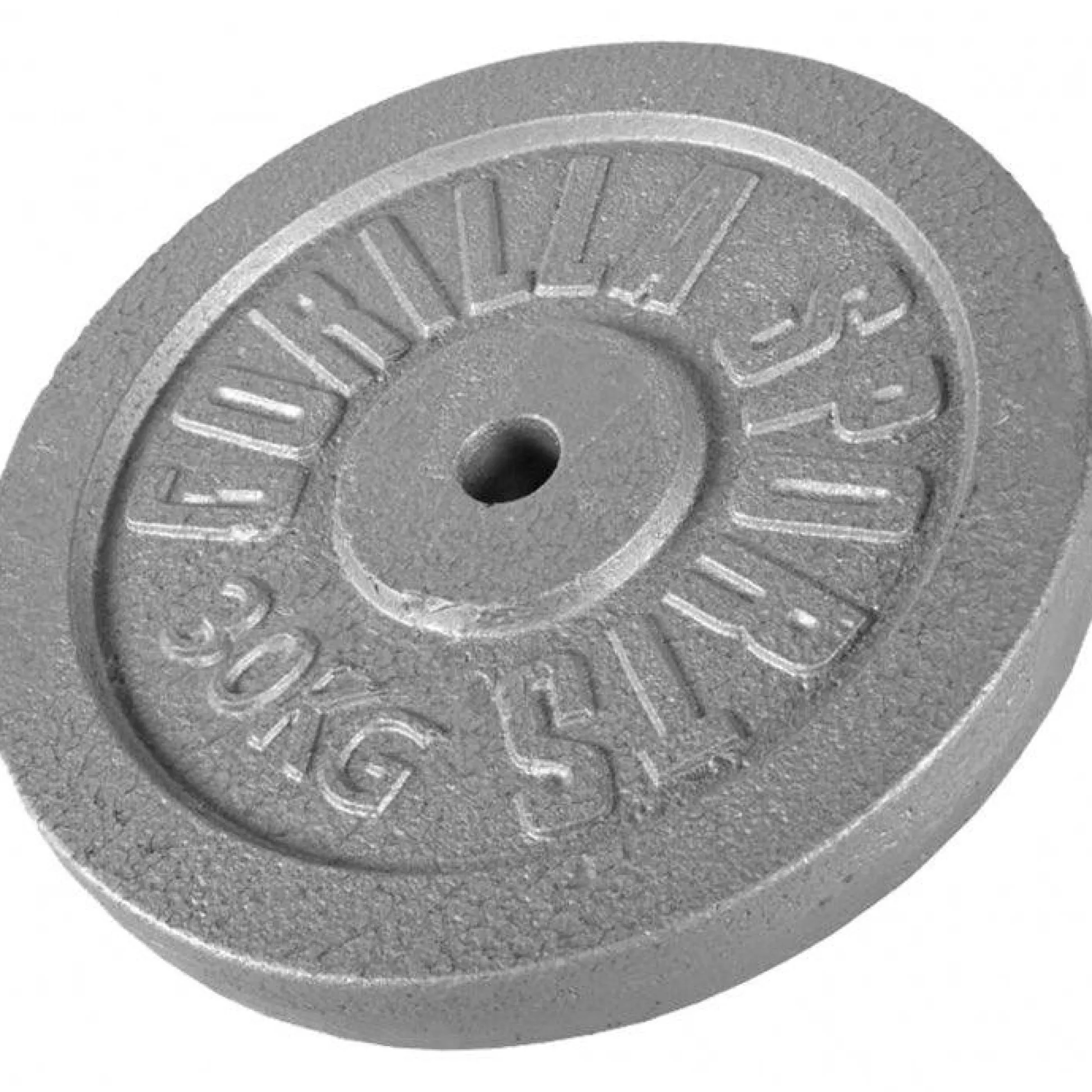 Gorilla Sports Hantelscheibe Gusseisen 0,5 - 30 kg Silber Sale