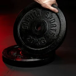 Gorilla Sports Hantelscheibe Gusseisen 0,5 - 30 kg Silber Online