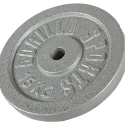 Gorilla Sports Hantelscheibe Gusseisen 0,5 - 30 kg Silber Sale