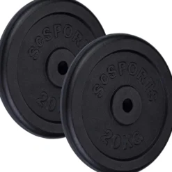 ScSports Hantelscheibe Gusseisen 20 - 120 kg Schwarz Hot