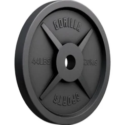 Gorilla Sports Hantelscheibe Gusseisen Olympia 1,25 - 25 kg Schwarz Outlet