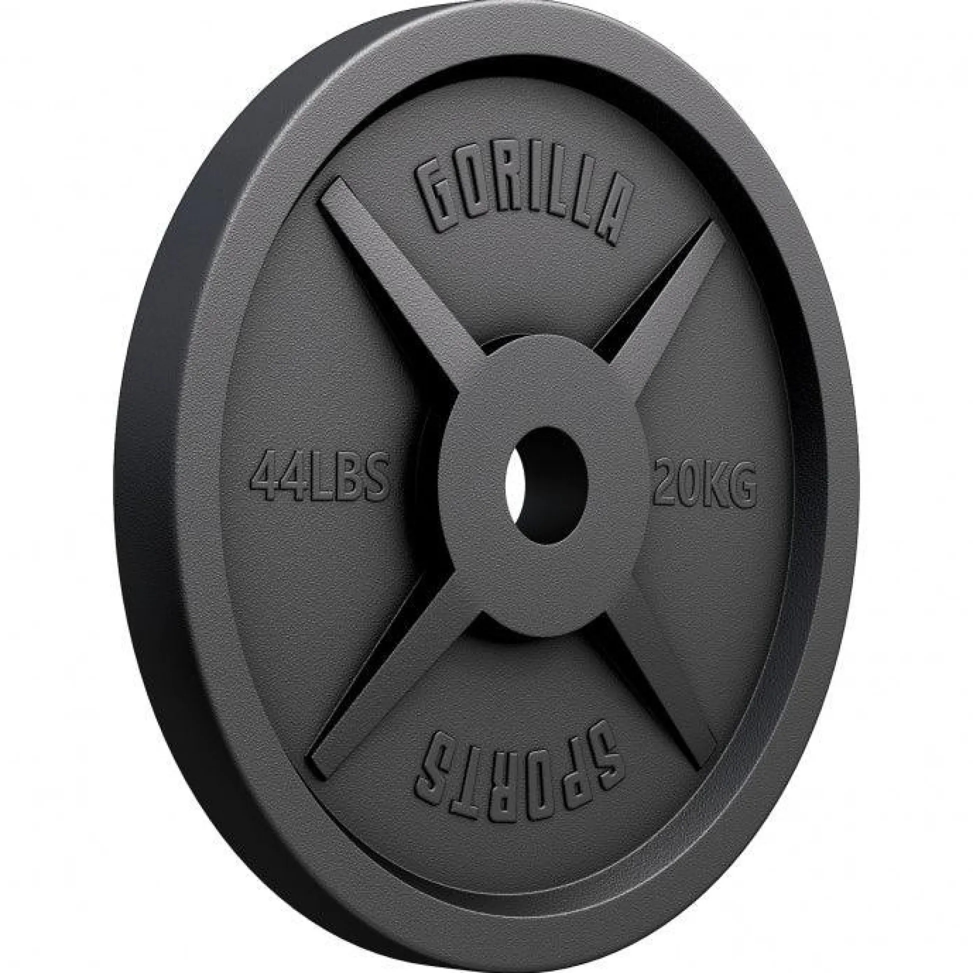 Gorilla Sports Hantelscheibe Gusseisen Olympia 1,25 - 25 kg Schwarz Outlet