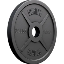 Gorilla Sports Hantelscheibe Gusseisen Olympia 1,25 - 25 kg Schwarz Best