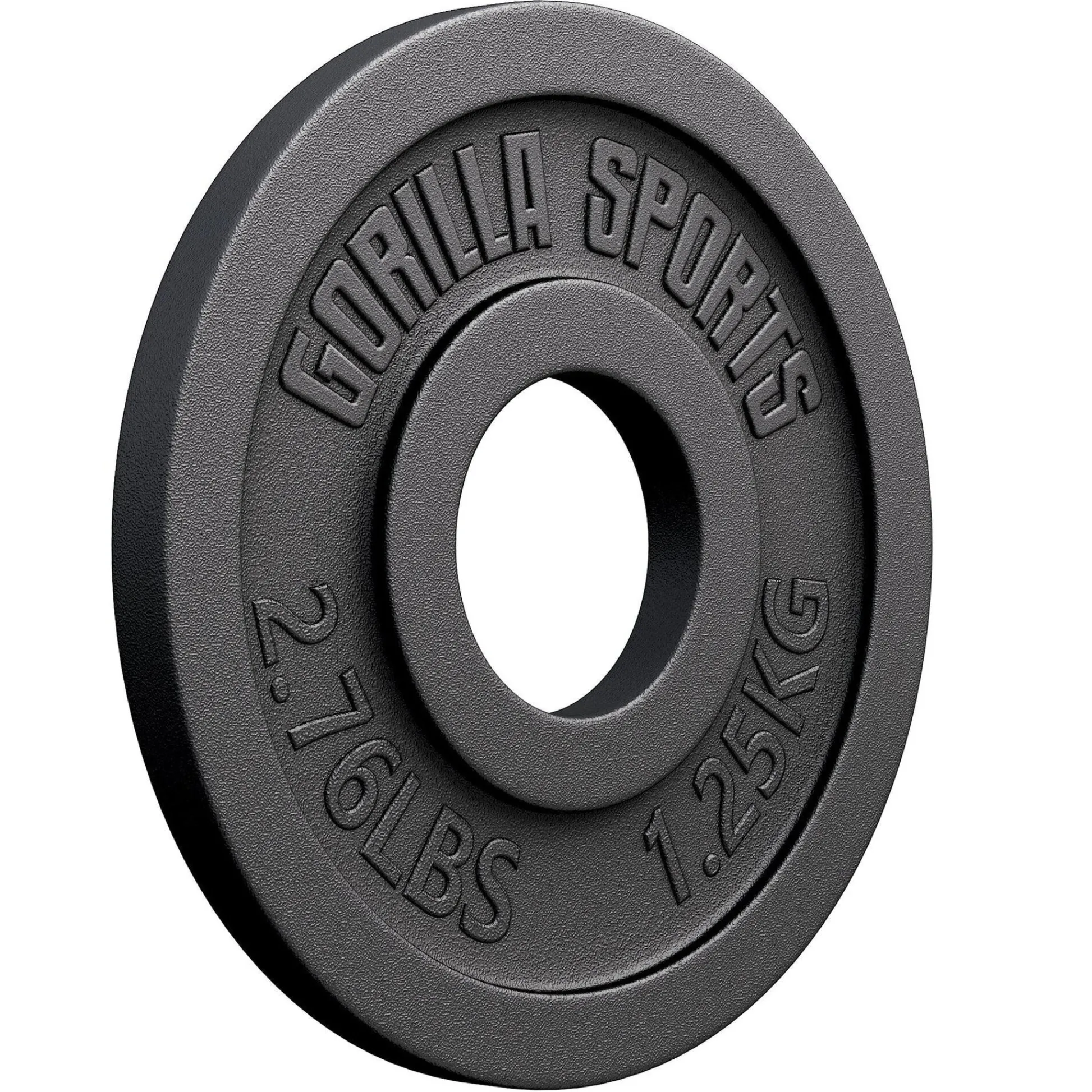 Gorilla Sports Hantelscheibe Gusseisen Olympia 1,25 - 25 kg Schwarz Sale