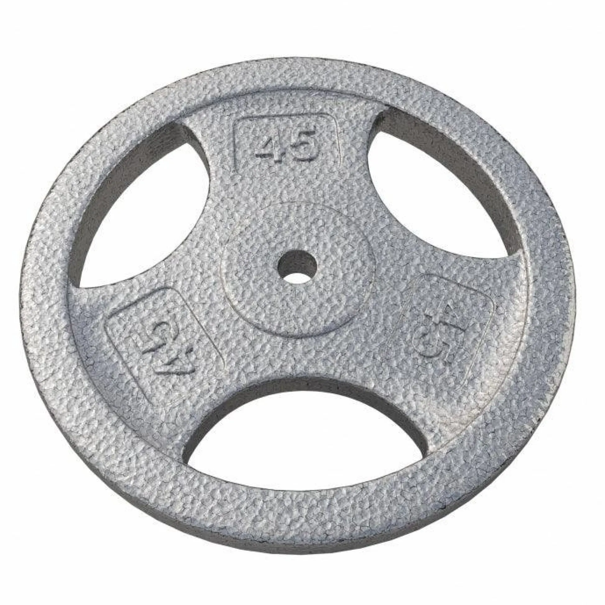 Gorilla Sports Hantelscheibe Guss Gripper - 2,5-45 lb (1,1-20,4 kg), 1" (25,4 mm), Gusseisen, Silber Discount