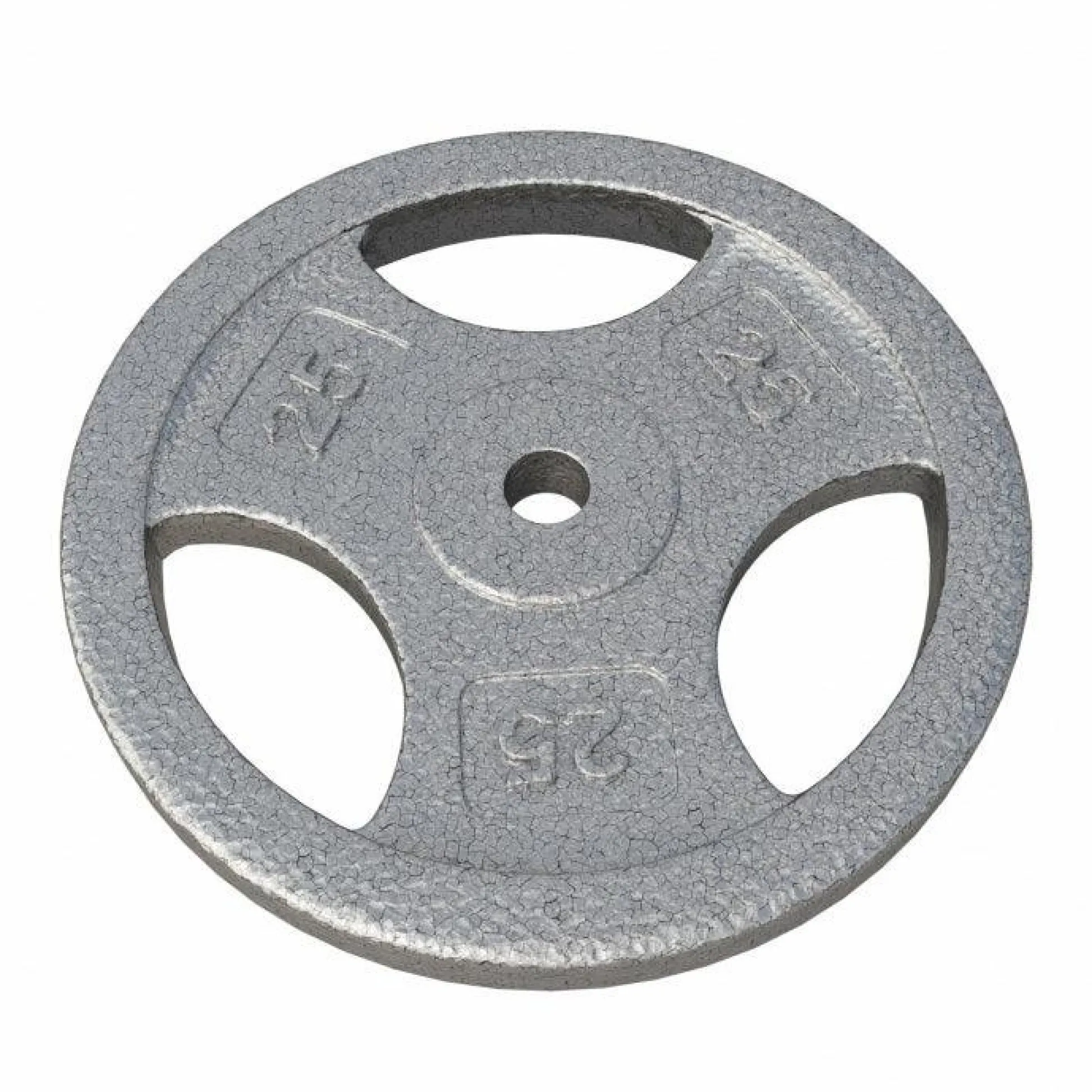 Gorilla Sports Hantelscheibe Guss Gripper - 2,5-45 lb (1,1-20,4 kg), 1" (25,4 mm), Gusseisen, Silber Outlet
