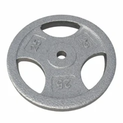 Gorilla Sports Hantelscheibe Guss Gripper - 2,5-45 lb (1,1-20,4 kg), 1" (25,4 mm), Gusseisen, Silber Discount