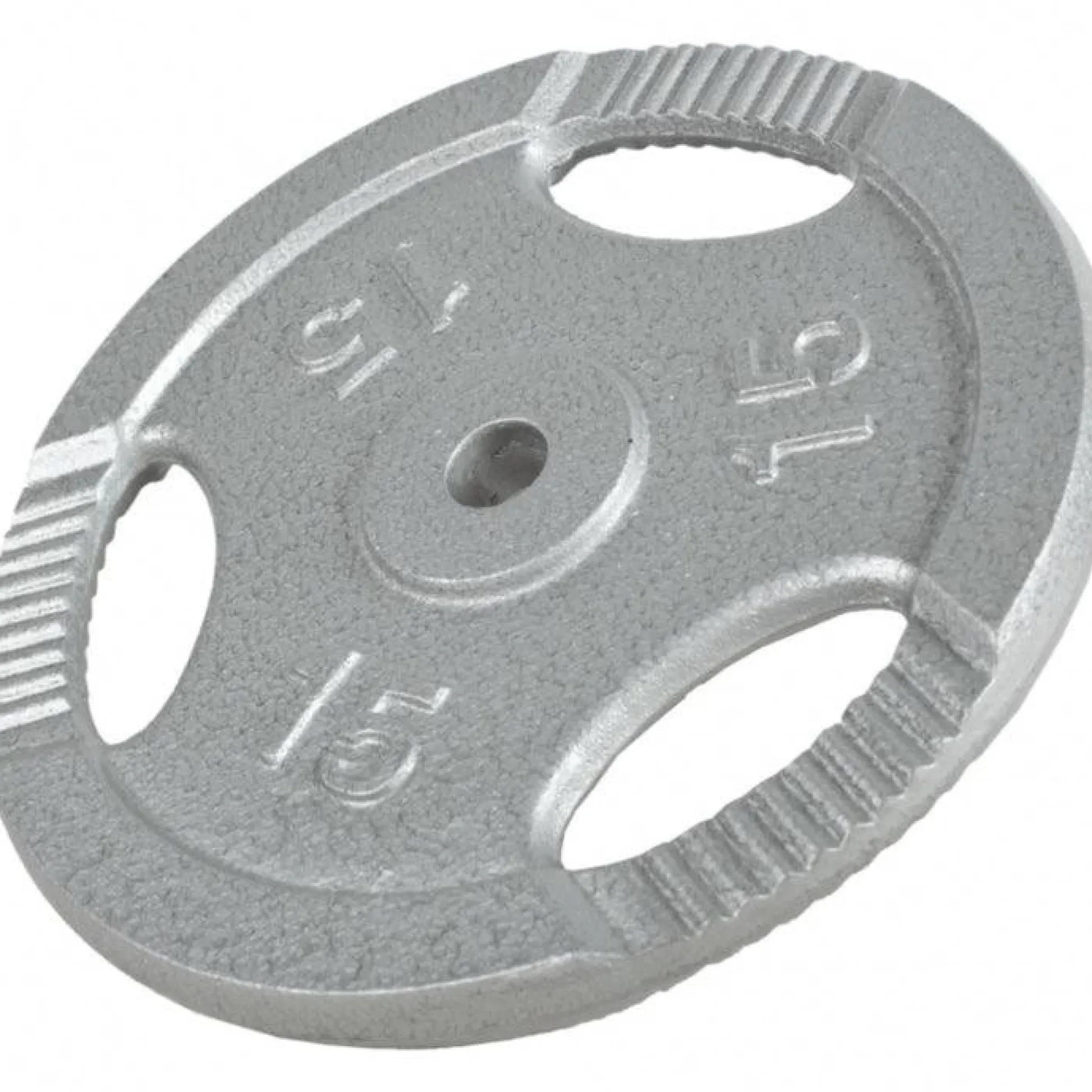 Gorilla Sports Hantelscheibe Guss Gripper - 2,5-45 lb (1,1-20,4 kg), 1" (25,4 mm), Gusseisen, Silber Discount