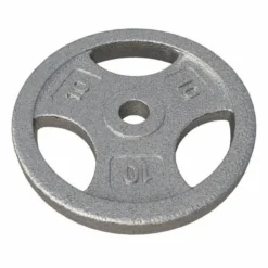 Gorilla Sports Hantelscheibe Guss Gripper - 2,5-45 lb (1,1-20,4 kg), 1" (25,4 mm), Gusseisen, Silber New