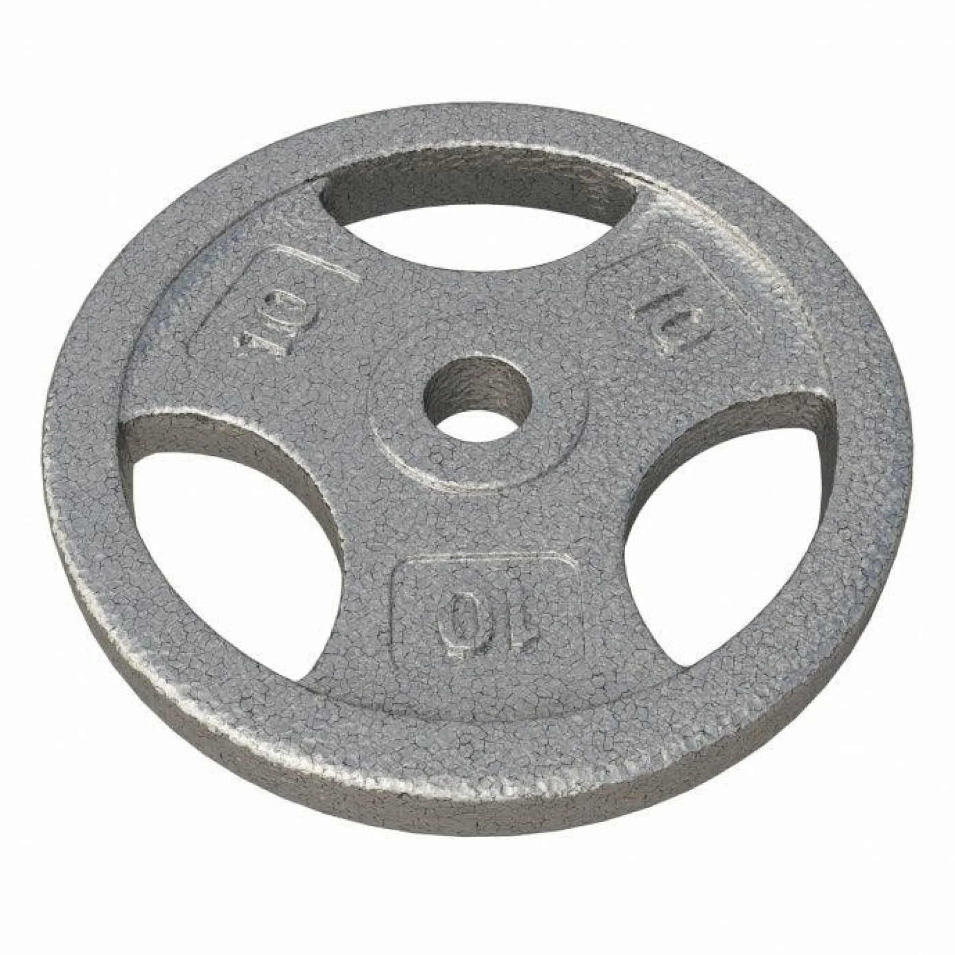 Gorilla Sports Hantelscheibe Guss Gripper - 2,5-45 lb (1,1-20,4 kg), 1" (25,4 mm), Gusseisen, Silber New