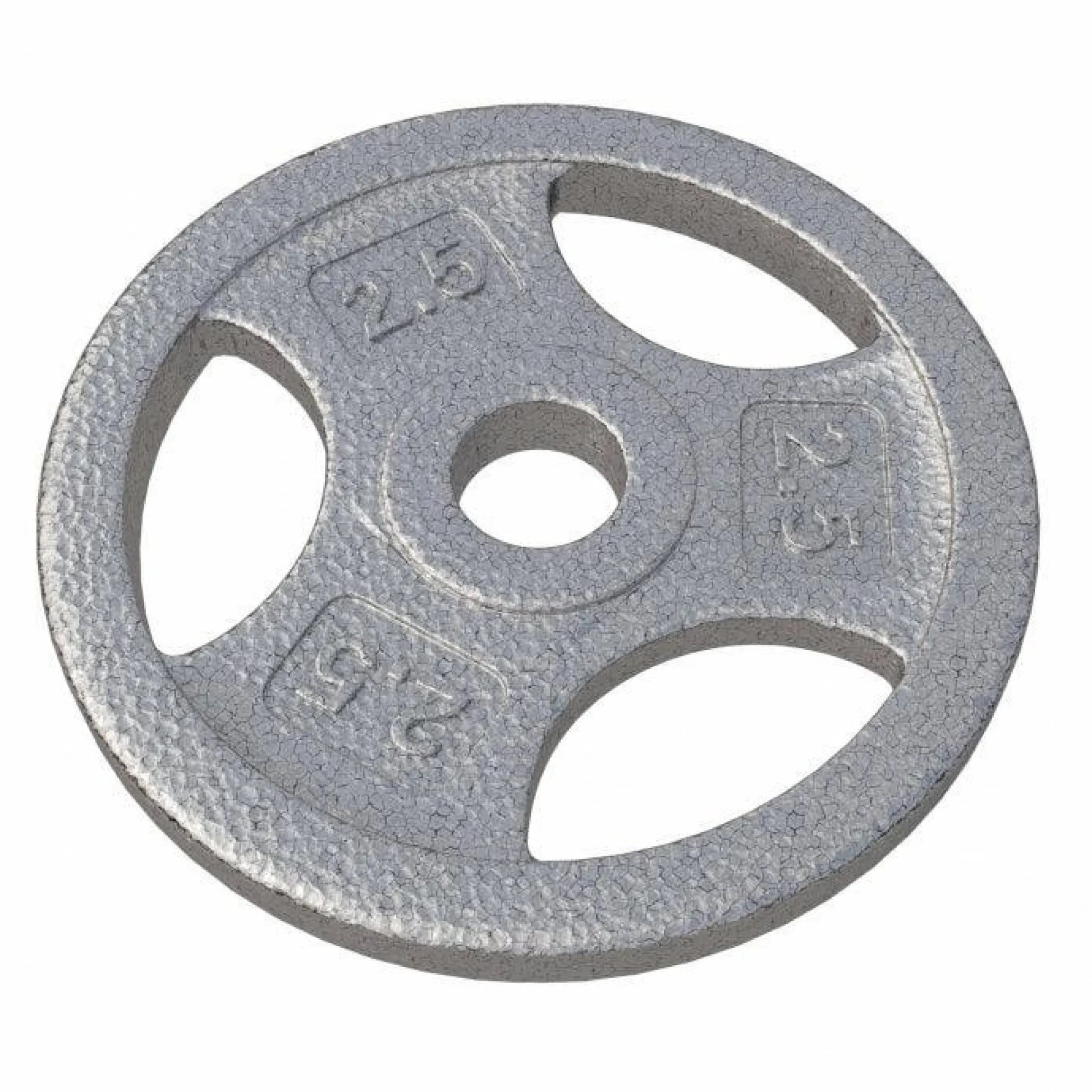 Gorilla Sports Hantelscheibe Guss Gripper - 2,5-45 lb (1,1-20,4 kg), 1" (25,4 mm), Gusseisen, Silber New