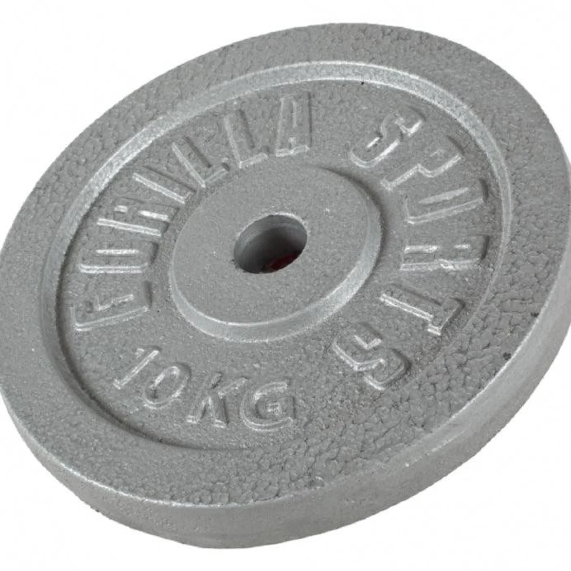 Gorilla Sports Hantelscheibe Guss - 2,5 - 55 Pfund (1,1 - 24,9 kg), Ø 1" (2,5 cm), Gusseisen Silber Online