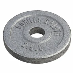 Gorilla Sports Hantelscheibe Guss - 2,5 - 55 Pfund (1,1 - 24,9 kg), Ø 1