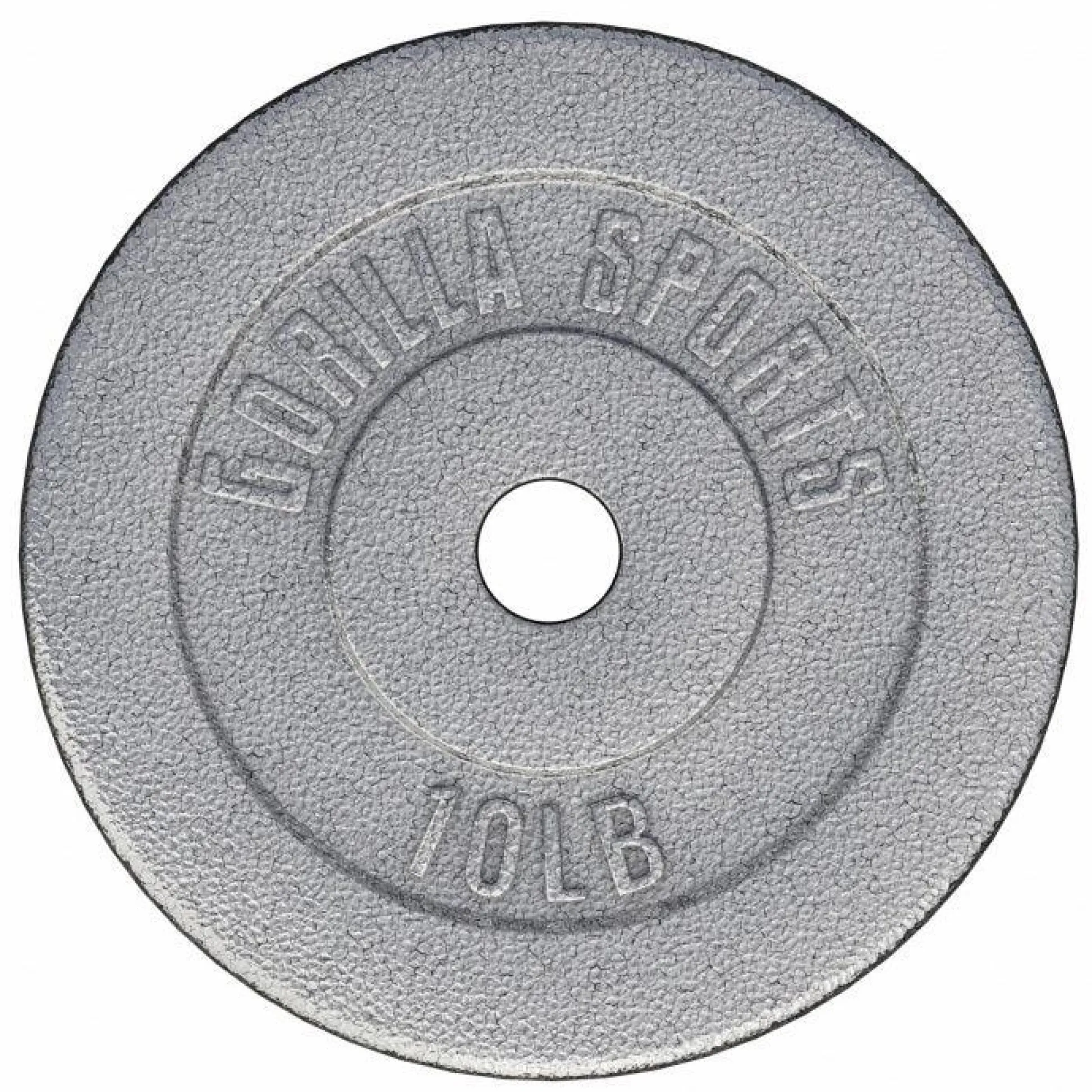 Gorilla Sports Hantelscheibe Guss - 2,5 - 55 Pfund (1,1 - 24,9 kg), Ø 1" (2,5 cm), Gusseisen Silber Hot
