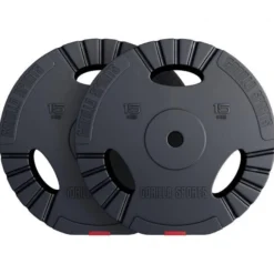 Gorilla Sports Hantelscheibe Kunststoff Gripper 1,25 - 15 kg Schwarz Clearance