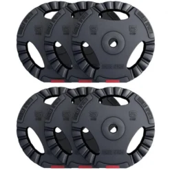 Gorilla Sports Hantelscheibe Kunststoff Gripper 1,25 - 15 kg Schwarz Sale