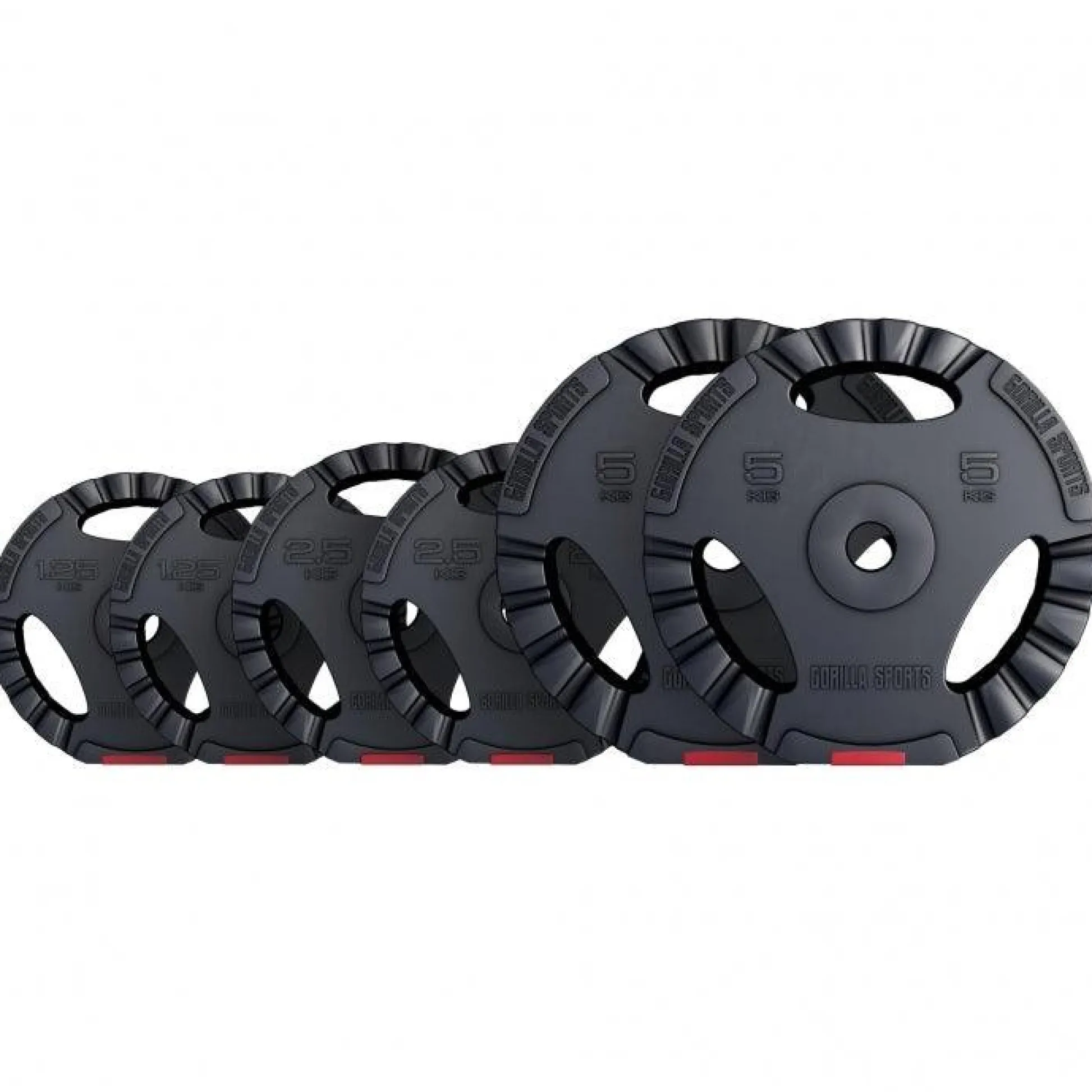 Gorilla Sports Hantelscheibe Kunststoff Gripper 1,25 - 15 kg Schwarz Online