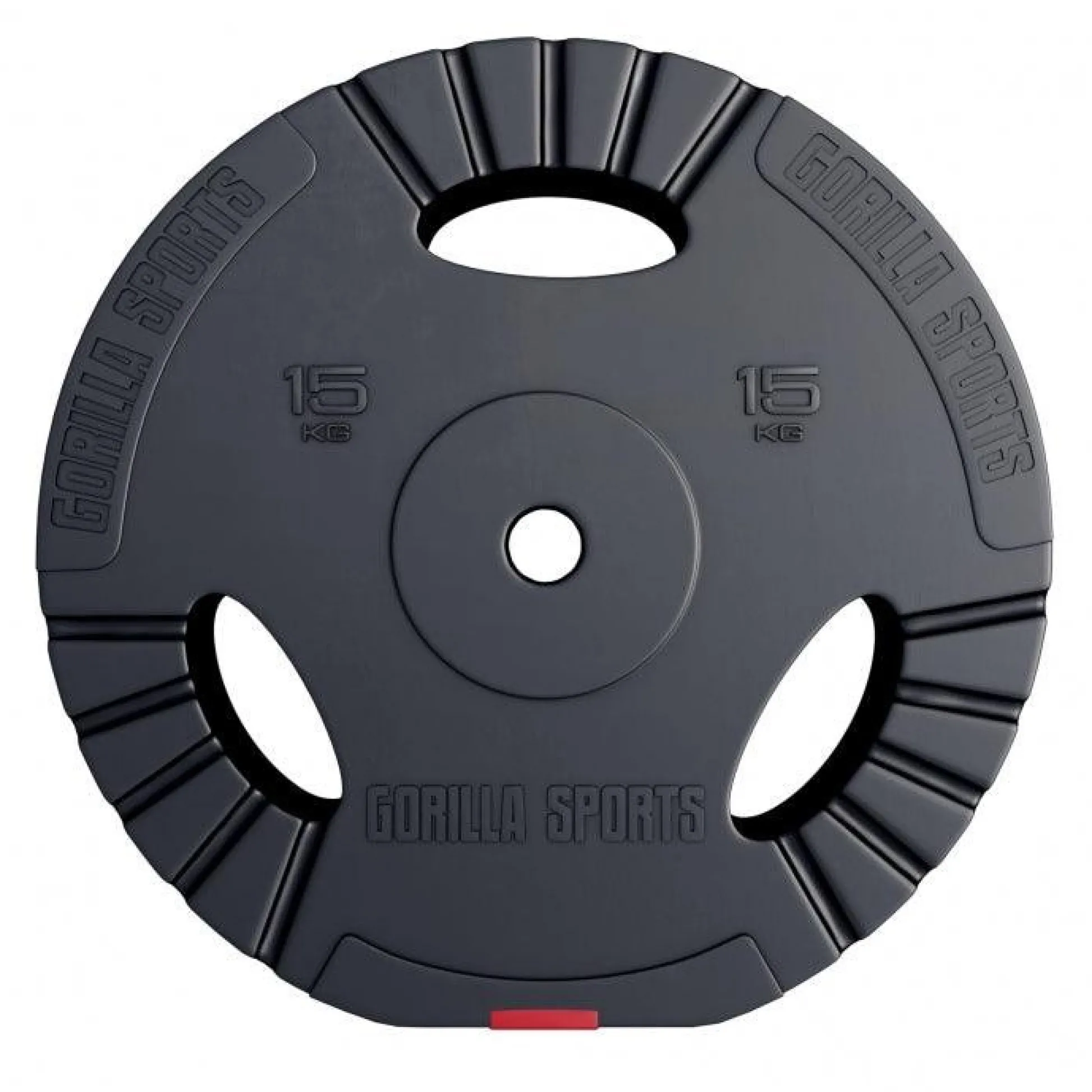 Gorilla Sports Hantelscheibe Kunststoff Gripper 1,25 - 15 kg Schwarz Discount
